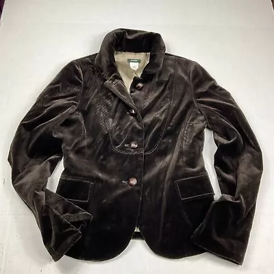J.Crew Womens Velour Velvet Holiday Blazer Brown 3-Button Work Jacket Size 2 • $29.99