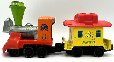 Mattel First Wheels Train Engine And Caboose Number Three 1980 Preschool Vintage • $14.99