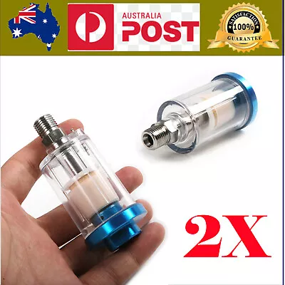 2x Inline Oil Water Air Separator Filter Seperator Trap 1/4'' Compressor Spray  • $22.09