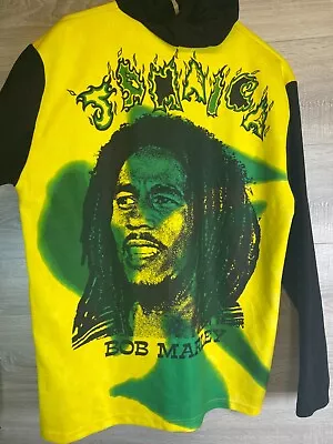 Bob Marley Jamaica Fleecy Hooded Top Mens Size Small/Med • £9.99