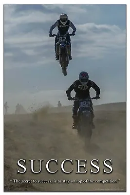 Motocross Racing Motivational Poster Art Print 11x17 Kids Room Wall Decor Gift • $11.95