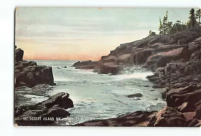 Old Vintage Postcard Of MT DESERT ISLAND Maine SHORE SCENE • $2.49