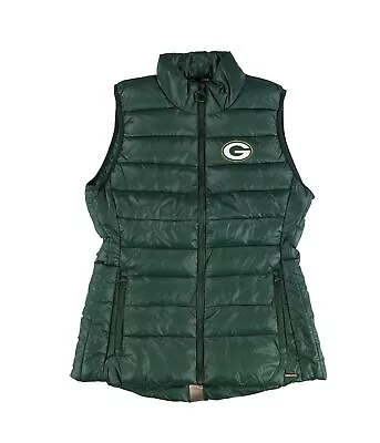 NFL Womens Green Bay Packers Puffer Vest Green Small • $29.54