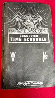 $21 • Buy 1939 Ford Mechanics Suggested Time Schedule Book V8 V12 Flathead Ford Mercury