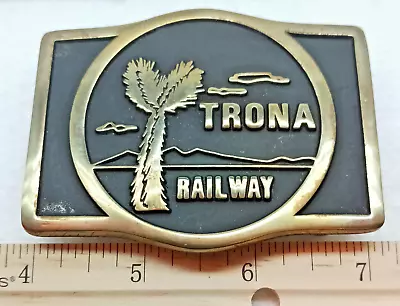 Trona Railway Brass Belt Buckle - Trona By Searles Valley Minerals Belt Buckle • $16.99