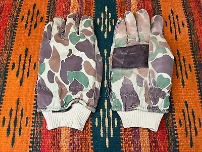 Vintage Cabelas Warm Gloves Mens Medium Camouflage Duck Camo Thinsulate Gore Tex • $19.99
