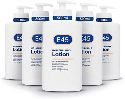 E45 Body Lotion 500 Ml X5 Pack – E45 Moisturising Lotion With Pump – Daily Moist • £40.99