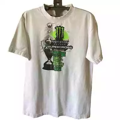 Monster Energy Supercross Grungy World Championship Tee Size M • $10.80
