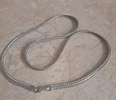 Vintage Silver 925 Curb Cuban Weaving Snake Chain • $118