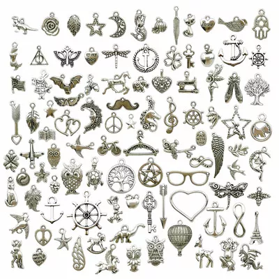 £0.99 • Buy 100Pcs Tibetan Silver Gold Mixed Charms Beads Jewellery Making Crafts Mix UK 