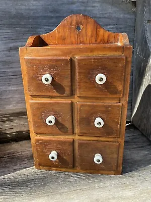 Vintage Wooden Spice Rack Drawer Cabinet Spice Box • $80