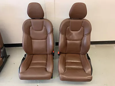 16-21 Volvo XC90 Maroon Brown Leather Seats RC30 • $425.99