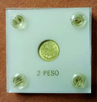 1945 2 Peso Gold == Mexico == Gem Bu • $159.99