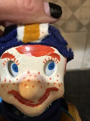 Vintage  Metal “Matty Mattel” Pop Up Clown Jack-In-The-Box Music Box  Unworking • $110