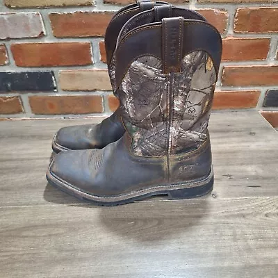 Justin Boots Mens 11D SE4676 Trekker Camo Square Toe Pull On • $40