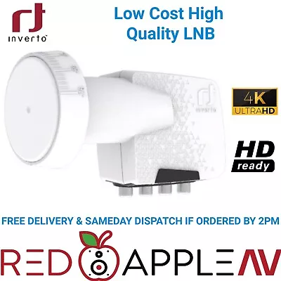 Inverto HOME Pro Quad Universal PLL Crystal Satellite LNB FreeSat Astra Hotbird • £17.99