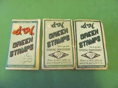 Lot Of 3 S & H Green Stamps Quick Saver Books By Sperry And Hutchinson Company. • $12.95