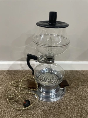 $299.99 • Buy VTG Cory Vacuum Coffee Brewer Pot Glass Filter Rod 8 - 12 Cup Warmer Tray 1950s