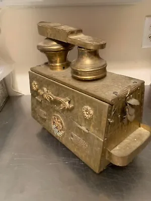 Interesting Vintage Brass Shoe Shine Box - BEx • $100