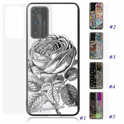 Personalised Text Glass Back Case For Huawei Y5 Y9 Prime Mate 9 10 20 30 40 Pro • $14.98