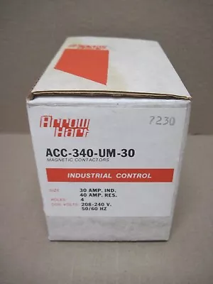 Arrow Hart ACC340UM30 Magnetic Contactor 4-Pole 30a Ind 40a Res 208/240v Coil • $40