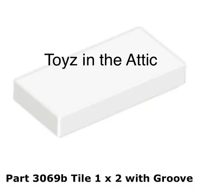 Lego 2x 3069b White Tile 1 X 2 With Groove 6932 Futuron • $5.11