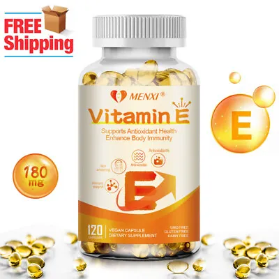 Vitamin E Oil 120 Softgels | Vit E Capsules For Hair Skin Nail Face Health Caps • $13.25