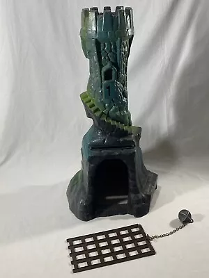 Vintage MOTU 1986 Eternia Playset Grayskull Tower Complete W/Gate & Chain • $224.10