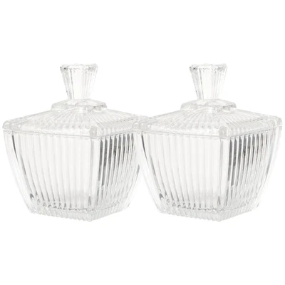 £19.80 • Buy 2 Pcs Glass Apothecary Jars Candy Buffet Jars Glass Container