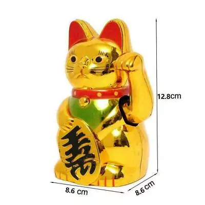 Chinese Lucky Cat Wealth Waving Hand Cat Maneki Neko FengShui Wel Cat T2Q4 AU10 • $12.64