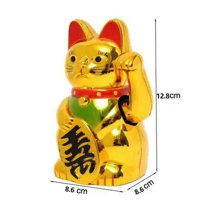 Chinese Lucky Cat Wealth Waving Hand Cat Maneki Neko FengShui Wel Cat T2Q4 Q2B2 • $11.85