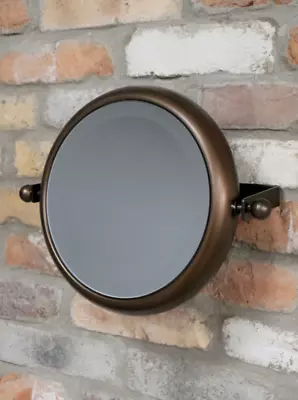 Tiltable Round Metal Wall Mirror • £21.99
