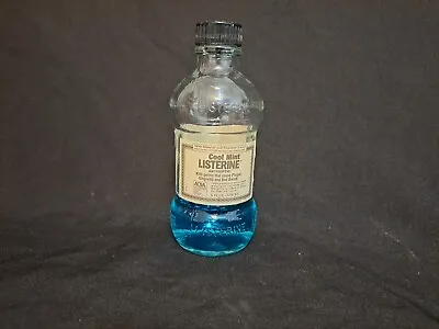 Vintage Listerine Antiseptic Glass Bottle 6 Fluid Ounces Warner Lambert Co. • $10