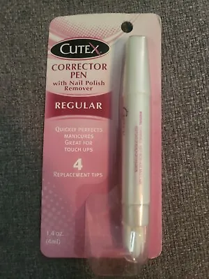 Cutex Polish Remover Cleaner Corrector Pen 4 Replacement Tips Regular Size New • $11.99