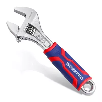 WORKPRO 6-inch Adjustable Wrench Wide Jaw Opening Wrench Metric/SAE Scale Wrench • $17.99