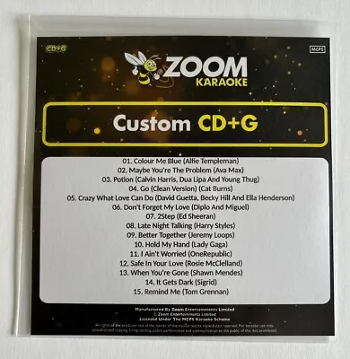 £9.95 • Buy Zoom Karaoke CD+G Disc - Pop Chart Picks 2022 (Part 3) - 15 Big Pop Hits!