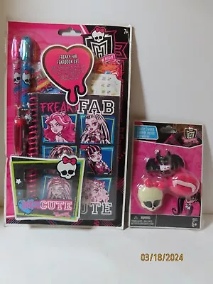 Innovative Designs Monster High Freaky-Fab Fearbook Set + Puzzle Erasers New NIP • $10