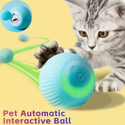 Automatic Rolling Smart Play Rechargeable Pet Ball Cat Dog Toy Self-moving FP • £4.40