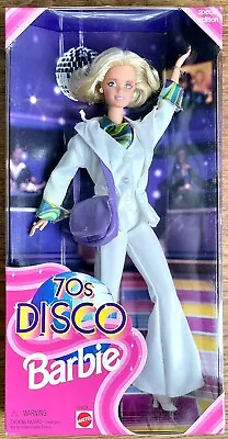 70s Disco Barbie Blonde From 1998 With White Disco Suit 70s Hair NRFB 19928 • $25