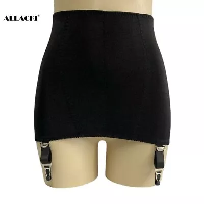 Allacki Lace Edge Cloth Girdle Skirt Retro Garter Belt 6 Straps Suspender Belt • $13.30