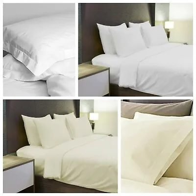  400 Thread COTTON SATEEN SHEETS - FITTED - FLAT - PILLOWCASES • £13.99