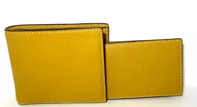 Coach 74991 New Men's Compact ID 2 Piece Wallet Flax Sport Calf Leather NWT $178 • $71.99