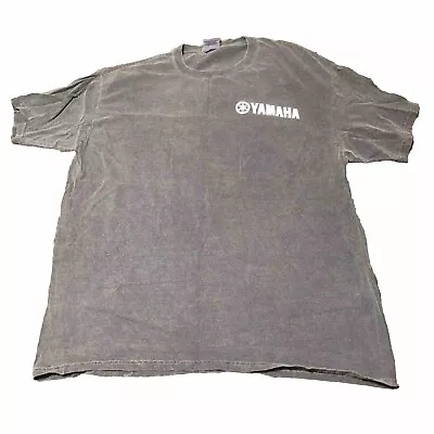 Vintage Yamaha T Shirt Large Spell Out Worn Distressed 90s Y2K Moto ￼motocross • $19.91