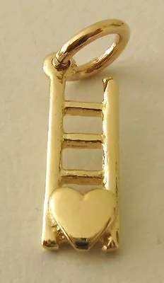 GENUINE SOLID  9K 9ct  Yellow  GOLD  3D  LOVE LADDER VALENTINE CHARM/PENDANT • $109