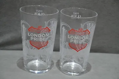 Pair Of (2) Fuller's London Pride Original Ale Beer Bitter Pint Glass 20oz M19 • £16.99