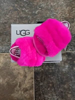  UGG BABY CRIB FLUFF YEAH SLIDE ROCK ROSE PINK 1098577I Size 01 NEW IN BOX  • $39.95