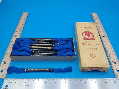 Vintage J&P Coats Embroidery Floss #8 Full 20 Skeins/20yds #366 China Blue #Z898 • $12.50