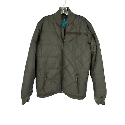 Volcom Scout Mens Olive Green Quilted Full Zip Long Sleeve Puff Jacket Size M • $39.99