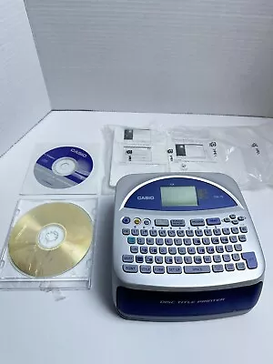 Casio Disc Title Printer CW-75 W/ Manual And CD -Qwerty Keyboard Tested /Working • $38.95