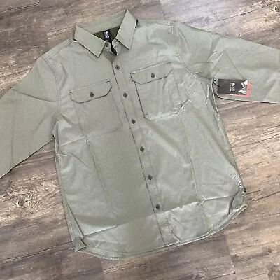 NWT Mountain Hardwear Canyon Pro Shirt Men Size Large Long Sleeve Olive Green • $39.99